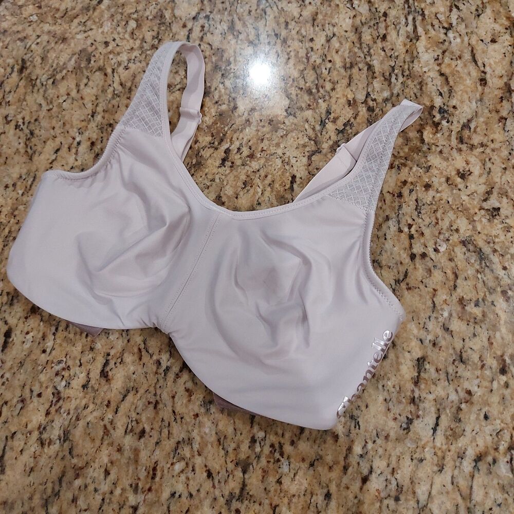 CHANTELLE HIGH IMPACT SPORTS BRA SIZE 34D TAG REMOVED UNLINED UW ADJUSTABLE STRA - Picture 3 of 16